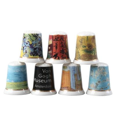 China Souvenir Thin Dice Ceramic Finger Dice Porcelain Finger Dice For Promotion Gifts for sale