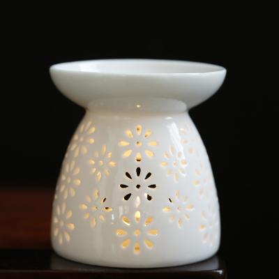 China AROMATIC Ceramic Tealight Holder Essential Oil Burner Aromatherapy Wax Candle Warmer Diffuser Aroma Cheap Candle Warmers for sale