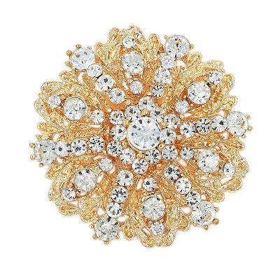 China Other Cute Multicolor Brooch Pin Badges Rhinestone Flower Brooches Jewelry For Scarf for sale