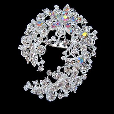 China Cute Multicolor ALLOY Brooch Pin Badges Rhinestone Flower Brooches Jewelry For Wedding for sale