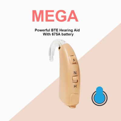 China Factory Supply Adjustable Hearing Aid Analog Amplifier Voice BTE HeySound High Powerful Hearing Aid for sale