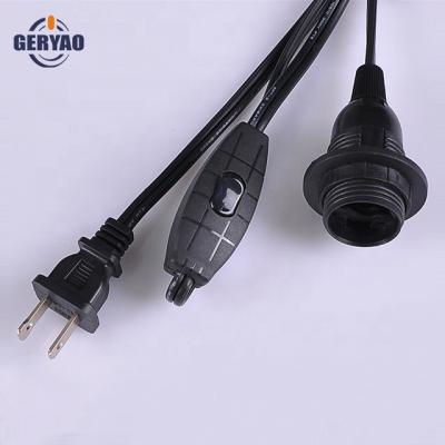 China Customized Listed Electric Canada USA Power Plug + Home Appliance Wire + 305 Switch Salt Lamp Power Cord + E12 Socket for sale