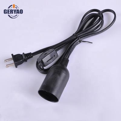 China Chinese Canada USA Home Appliance Factory Plug In Speed ​​Switch Wire E26 Lamp Holder Cord Set for sale