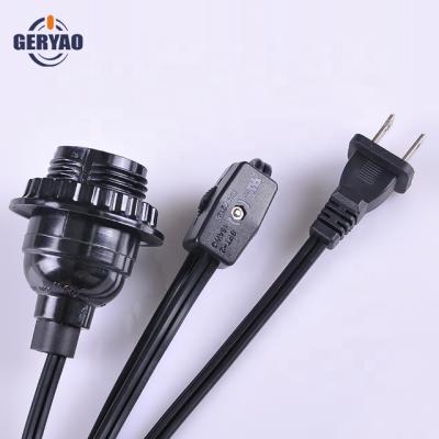 China Home Appliance Canada USA Canada American Standard Lamp Cable With Rotary Switch, E26 Lamp Holder, E26 Cable Assembly for sale