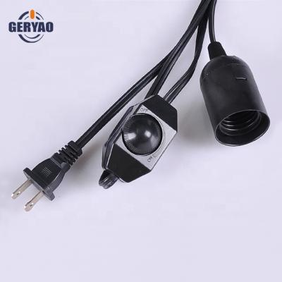 China Professional Home Appliance Product USA Plug + Dimmer Switch + E26 Lamp Base Electric Wire Cable Set for sale