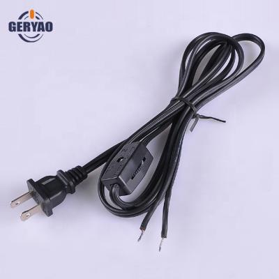 China Home appliance factory selling USA Canada approved electrical wire with rotary switch and polarized plug for salt table lamp for sale