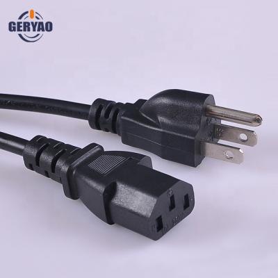 China American Standard USA 3 Pin Computer Socket With 3 Core Wire And Female Plug for sale