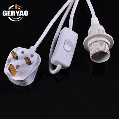 China Professional Home Appliance Factory UK Lamp Cord-Connector, British Light Cord Kit, BS Lighting Cord Set for sale