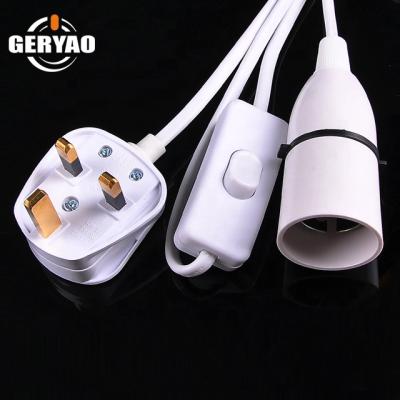 China UK Home Appliance BS Floor Lamp UK Power Cord With 303 On Off Switch And B22 Lamp Holder for sale