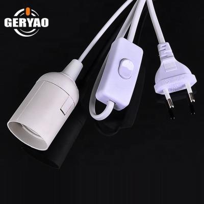 China High Quality QI Lamp Europe QI Jigsaw Puzzle Lamp Wire Rope Set with Plug Switch and E27 Lamp Socket for sale