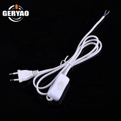 China European Standard Table Lamps 2 Pin Plug Cable With Re-wirable Switch for sale