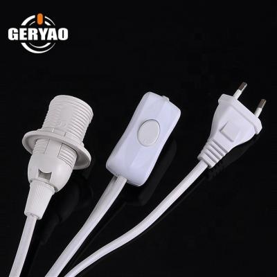 China Light Himalayan Salt Europe Type E14 Socket Cord-Connector With Plug And Re-wirable Switch for sale