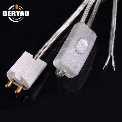 China Customized Transparent Home Appliance Sweden Power Cord Plug With On Off Switch for sale