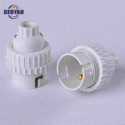 China screw in type china manufacturer b22 plastic lamp holder for led light for sale