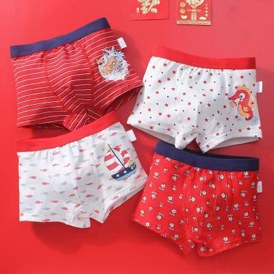 China Breathable Children Underwear Kids Boxer Shorts Cartoon Print Folder Kids Boxers Young Boys Underwear for sale