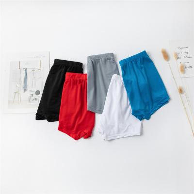 China Plain Comfortable Men's Breathable Briefs Good Price Simple Style Elastic Covered Waistband Tops Men's Underwear Ice Silk Boxer Briefs for sale