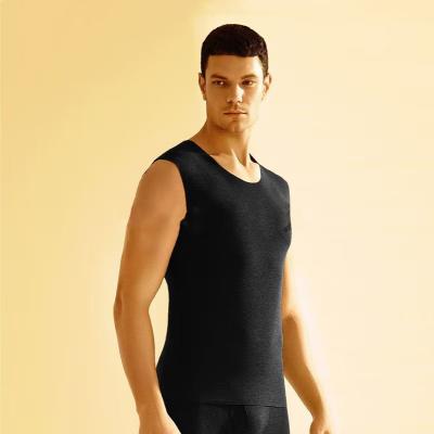 China QUICK DRY Baselayer Mens Warm Cold Weather Seamless Sleeveless Tank Tops Under Shirts For Winter Polyester for sale