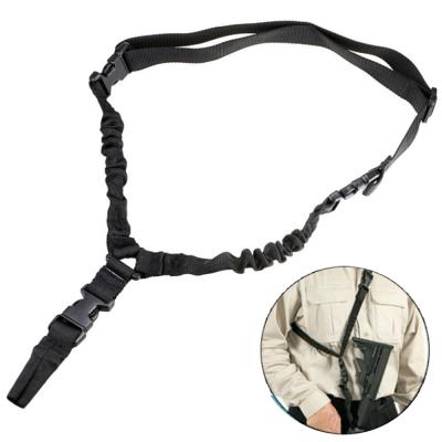 China Anti-Violence Rifle Tactical Single Sling Heavy Duty Quick Detach Adjustable Stealth Bungee Gun Sling Strap Belt for sale