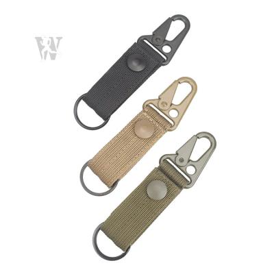 China Multifunctional Outdoor Sport Increasing Military Tactical Nylon Belt Displacement Key Chain High Strength Keychain for sale