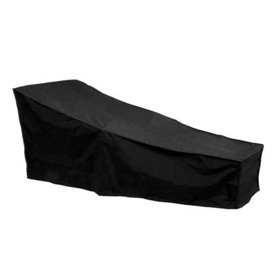 China Anti-uv/Rainproof/Dustproof 600d black Waterproof Patio Lounge Chair Cover Upgraded Patio Furniture Cover Durable Outdoor Lounge Chair Cover for sale