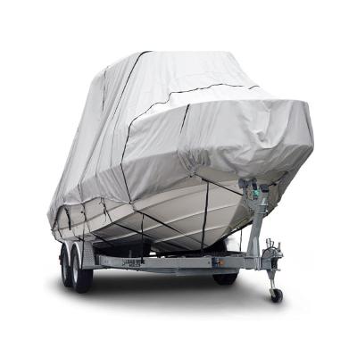 China Anti-uv/Rainproof/Dustproof silver color high quality Custom logo UV Protected waterproof Dustproof T-top Boat Cover with Durable 300D Fabric Polyester for sale