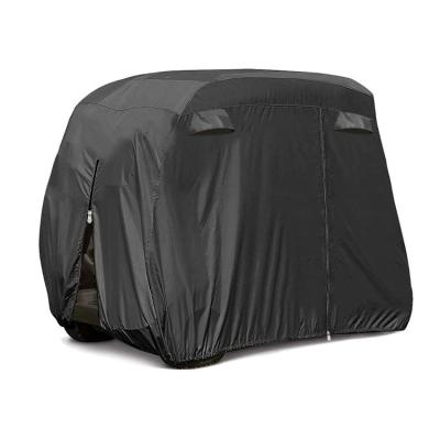 China Anti-uv/Rainproof/Dustproof 4 Seater tear-resistant Outdoor 420D with silver coating Oxford UV resistant waterproof Golf Cart cover for sale