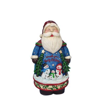 China Global Modern Good Quality Household Festival Christmas Tree Decoration Ornaments Native Santa Claus Resin Gift Presents for sale