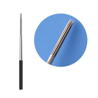 China Permanent FEL Supplies 0.2mm Eyebrow Tattoo Needles Permanent Makeup Fog Shading Needle Microblading Needles for sale