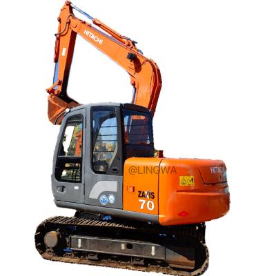 China Low working hours Hitachi ZX70 Zaxis70-5A used excavator hydraulic crawler digger 90%new 7TON 6Ton 5 ton used excavator 0.35mÂ³ for sale