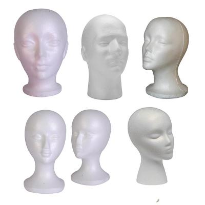 China for wig display styrofoam mannequin head for wig foam mannequin wig display foam mannequin head for sale