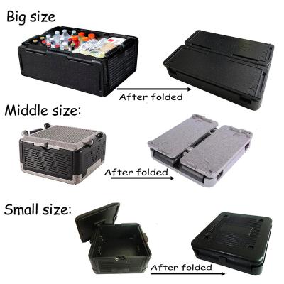 China Waterproof Foldable Cold Chest Faltbar Thermobox Cooler Box PPE Styrofoam PPE Styrofoam Thermal Folpable Box for sale