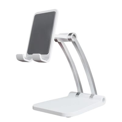 China High Quality Adjustable Aluminum Alloy Mobile Phone Desk Mount Stand 360 Degree Adjustable Tablet Stand Holder for iPad and Mobile Phone for sale