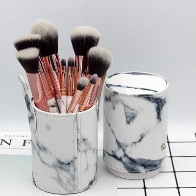 China Factory direct sales pattern durable new 10 pieces of loose makeup brush eyeshadow powder brush marble makeup brush for sale