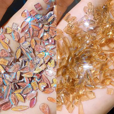 China Amazon 1440pcs/bag 3D Material 2023 Hot Selling Eco-friendly Rhinestone Nail Set Jewelry Diamond Nail Gemstones For DIY Decals Nail Shiny Crystals for sale