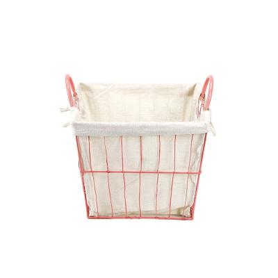 China High quality ; Assets; Functional Custom Home Fabric Storage Bin Metal Small Fruit Basket for sale