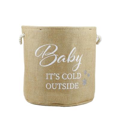 China High quality ; wholesale environmental friendly materials jute storage folding dirty clothes design laundry bag basket for sale