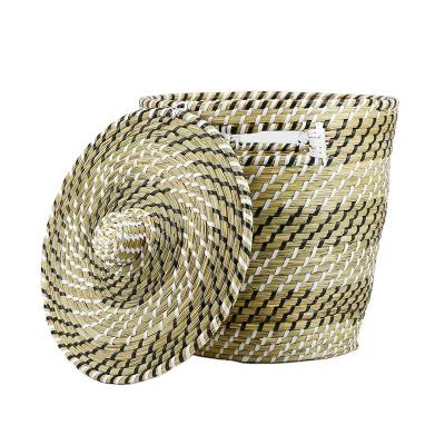 China High quality ; Environmental Friendly Materials Wholesale Sufficient Stock Durable Natural Handwoven Laundry Basket for sale