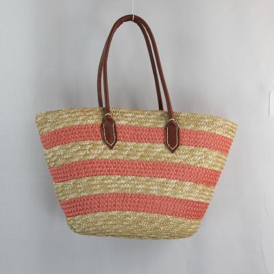 China Handwoven Straw Beach Bag High Quality Recycled Straw Bag Summer Beach Bags Shopping Basket Practical Goods for sale