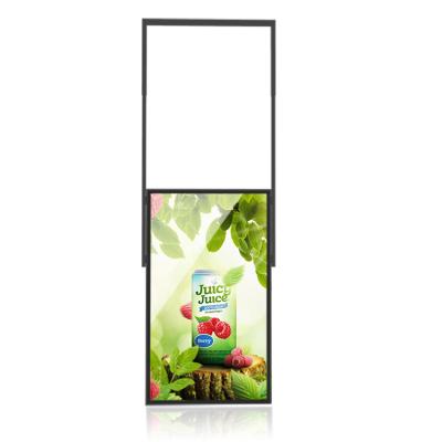 China High brightness indoor&semi advertising lcd outdoor hanging monitor double side indoor window facing display for sale