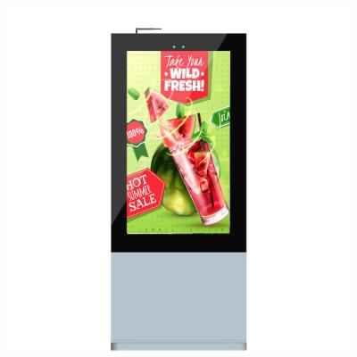 China Smart double sided outdoor digital kiosk outdoor waterproof floorstanding touch screen 55inch digital signage for sale