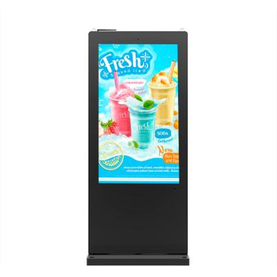 China Outdoor factory direct commercial lcd screen smart outdoor floorstanding digital signage kiosk / totem for sale