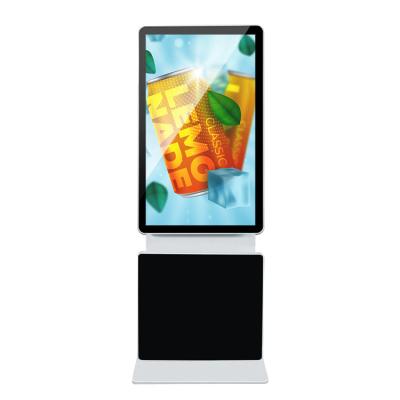 China Indoor 43-55 inch touch interactive performance floorstanding lcd display 360 rotating digital lcd dignity kiosk for sale