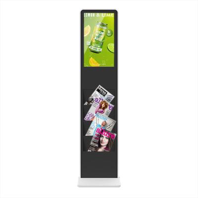 China 18.5 - 32 Inch Bookshelf Totem Android Digital Media Player Indoor Magazine Advertising Smart Kiosk for sale