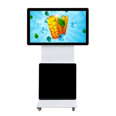 China Factory Price Indoor 360 Rotating Floorstanding Monitor 4K Display Screen Touch LCD Digital Signage Kiosk for sale