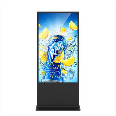 China 4K Android digital signage indoor advertising wifi floorstanding lcd screen smart touch double sided digital signage kiosk for sale