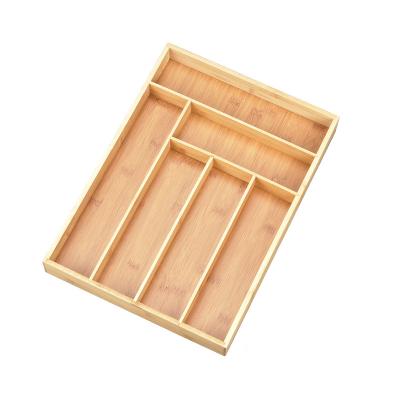 China Sustainable Bamboo Home Sorting Boxes Kitchen Drawer Sorting Boxes Stationery Tools Cosmetics Tableware Sorting Boxes for sale