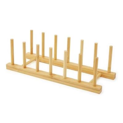 China Viable Multi-Function Drain Rack Dish Rack Kitchen Dish Rack Dish And Dish Drain Bamboo Unlacquered Rack for sale