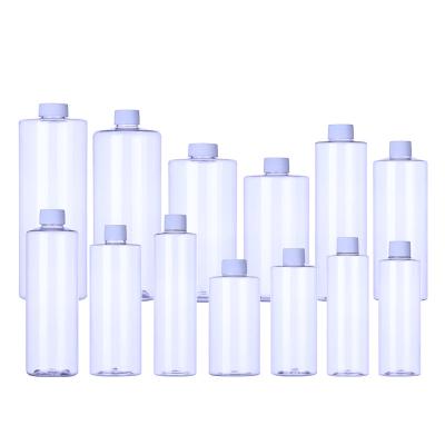 China BEAUTY PACKING 240ml 250ml 280ml 300ml 400ml 480ml 500ml 650ml 750ml 900ml 1l large flat shoulder bottle recycled PET bottles for shower gel for sale