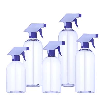 China Transparent PET Bottle 500ml Plastic Hand Sanitizer Pump Sprayer Bottle Plastic Empty Bottles For Essential Oil Spray for sale