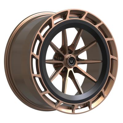 China Monoblock 21inch 1 PC Piece Forged Satin Bronze Wheels Aluminum For Audi RS6 4G for sale